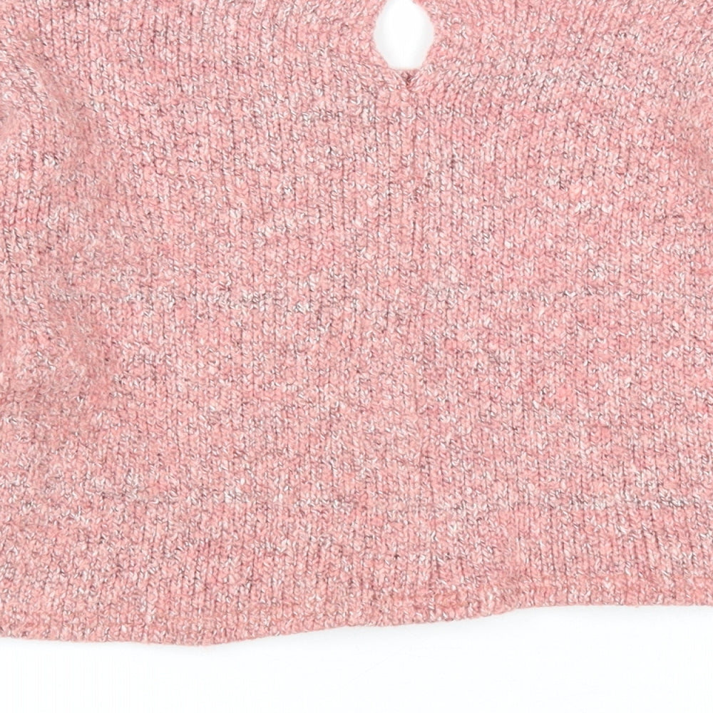 Stay Little Womens Pink Round Neck Cotton Pullover Jumper Size 6