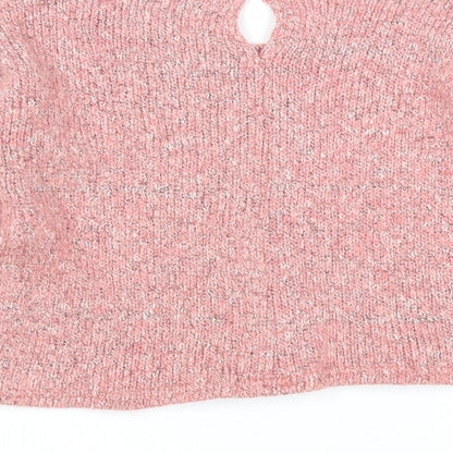 Stay Little Womens Pink Round Neck Cotton Pullover Jumper Size 6