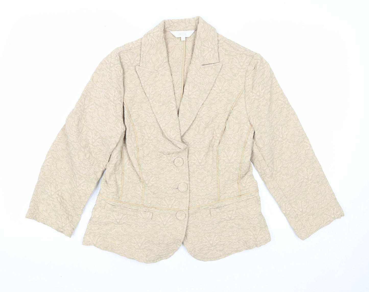 Womens UK Size S Marks and Spencer Beige Jacket