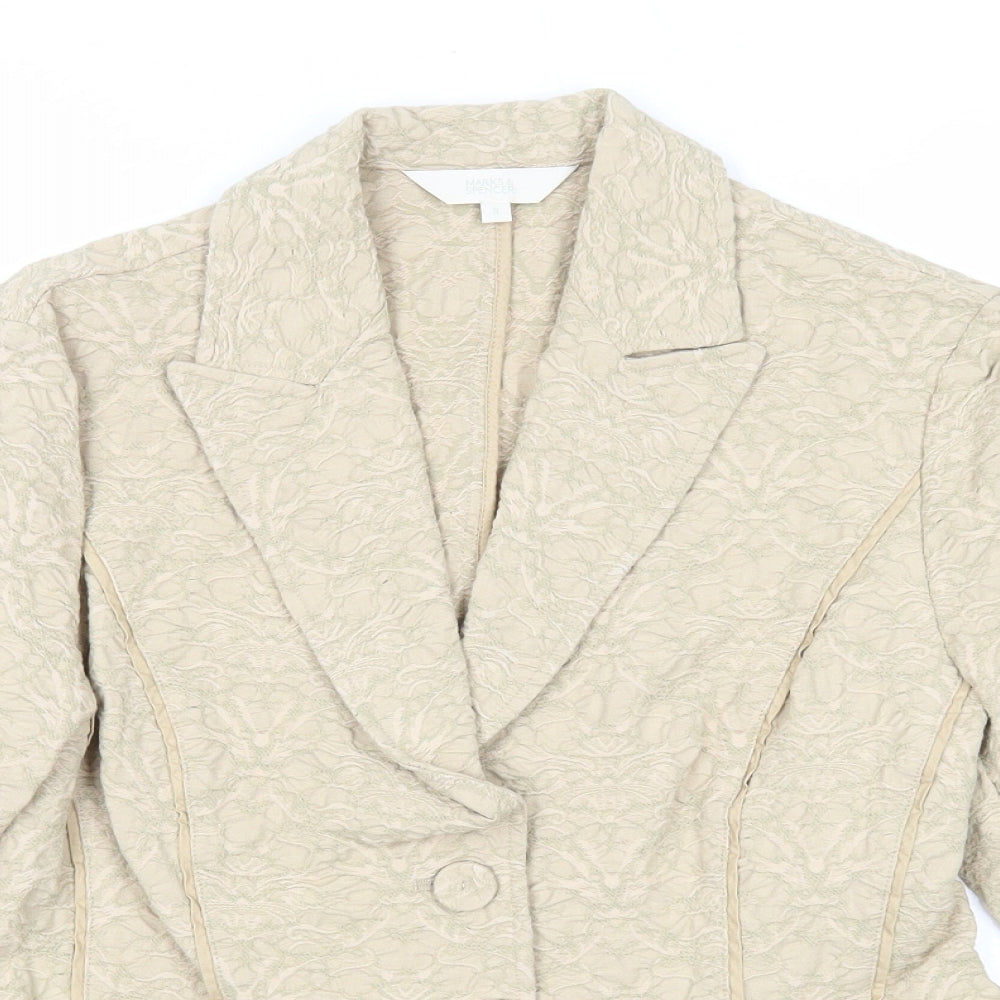 Womens UK Size S Marks and Spencer Beige Jacket
