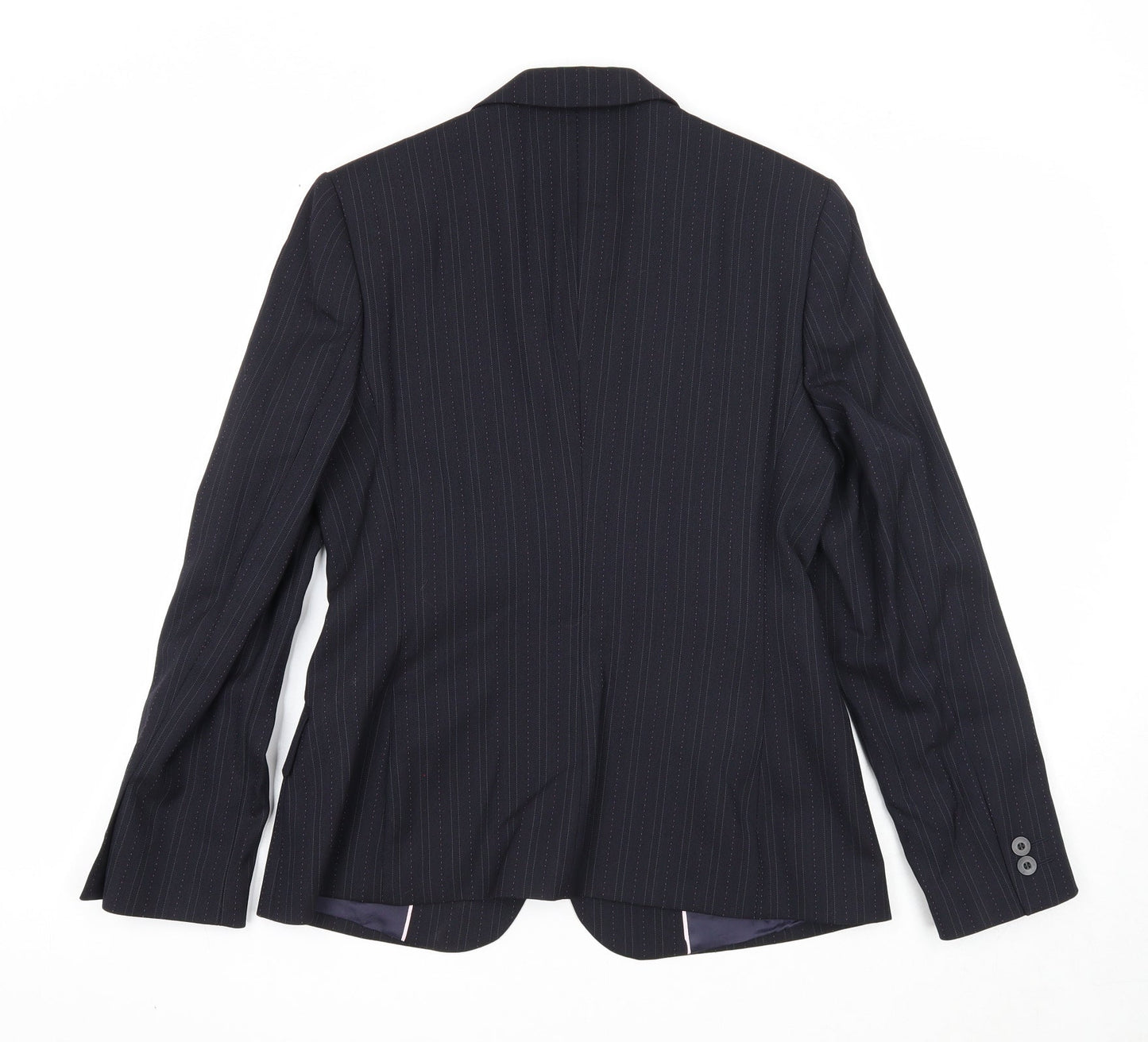 NEXT Womens Blue Striped Wool Jacket Blazer Size 8