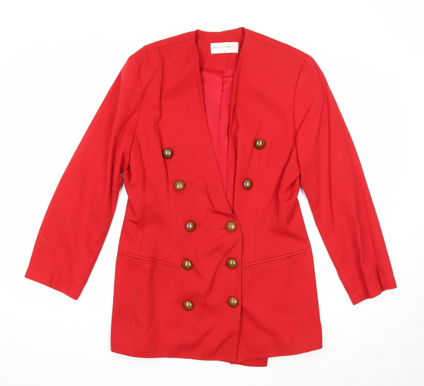 Womens UK Size 10 Charlotte Halton Red Jacket