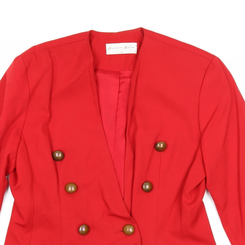 Womens UK Size 10 Charlotte Halton Red Jacket