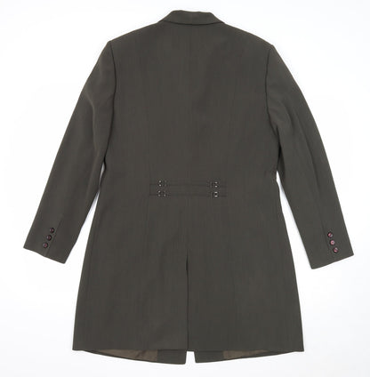 Gerry Weber Womens Green Overcoat Coat Size 14 Button