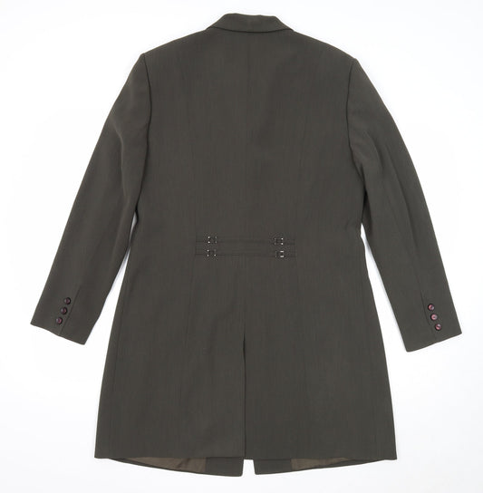 Gerry Weber Womens Green Overcoat Coat Size 14 Button