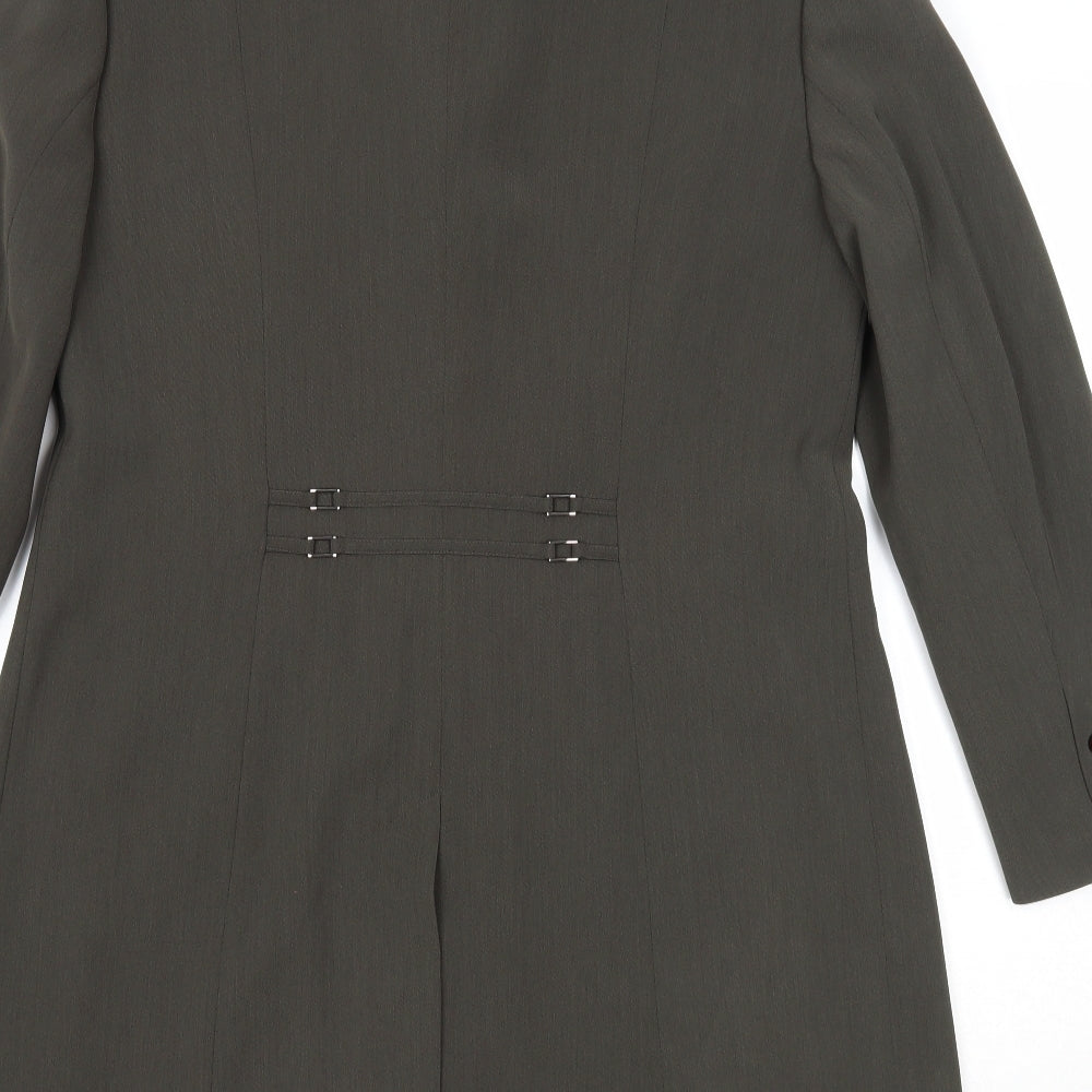 Gerry Weber Womens Green Overcoat Coat Size 14 Button