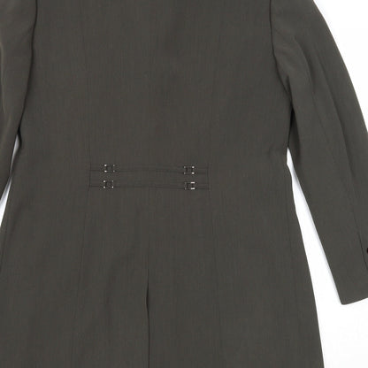 Gerry Weber Womens Green Overcoat Coat Size 14 Button