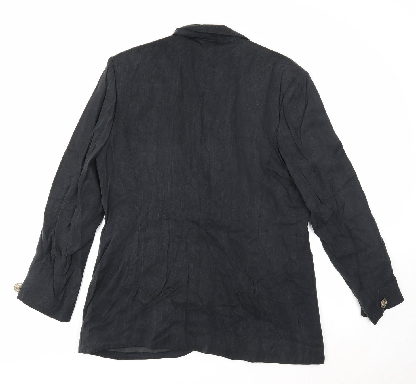 Country Casual Womens Grey Jacket Blazer Size 16 Button