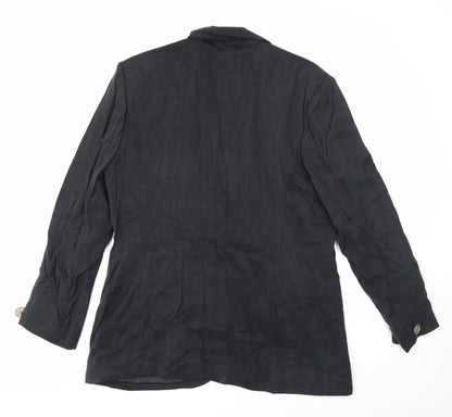 Country Casual Womens Grey Jacket Blazer Size 16 Button