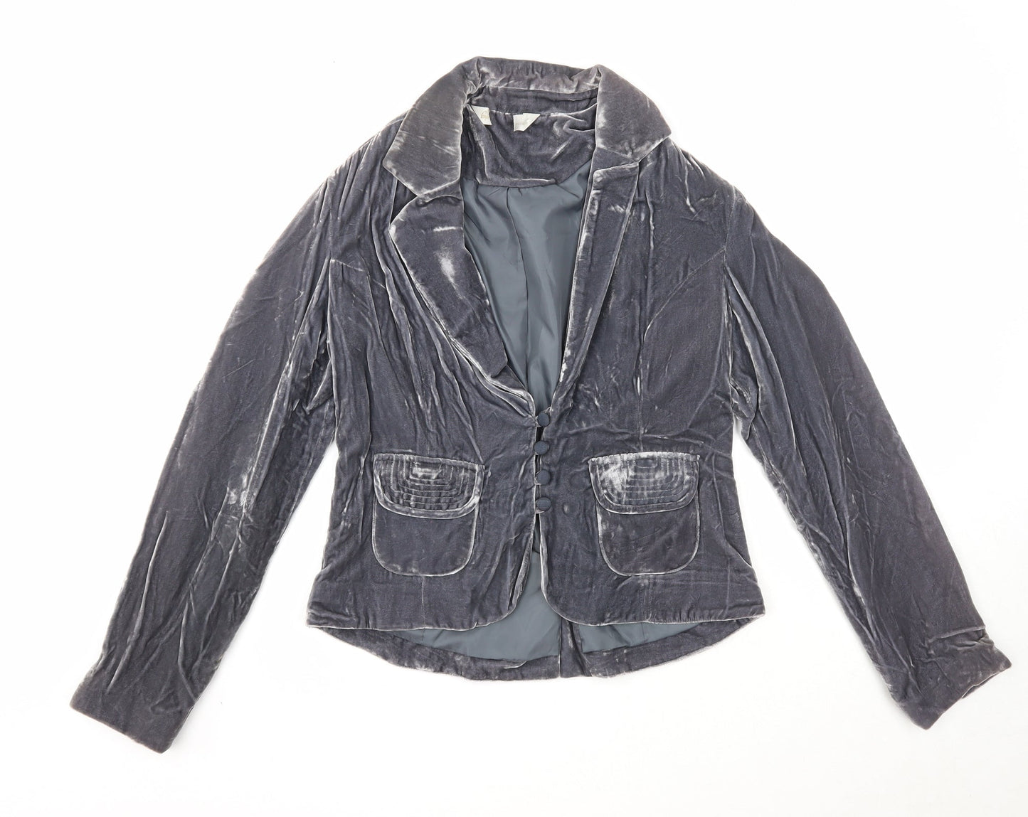 George Womens Grey Jacket Blazer Size 10 Button