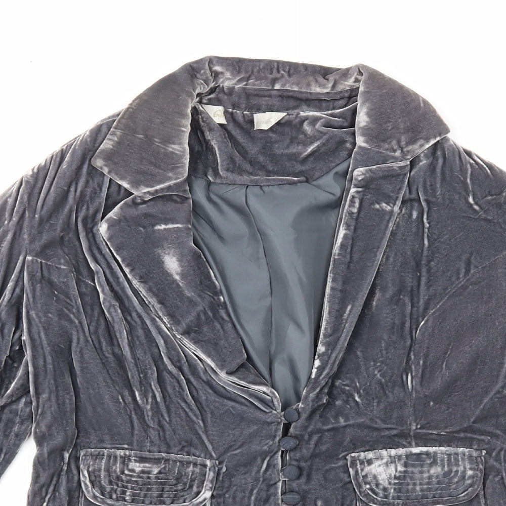 George Womens Grey Jacket Blazer Size 10 Button