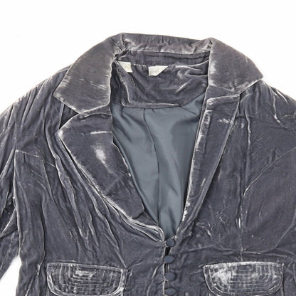 George Womens Grey Jacket Blazer Size 10 Button