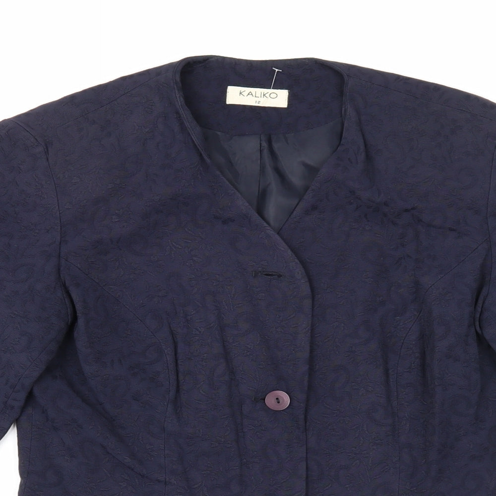 Womens UK Size 12 Kaliko Blue Jacket