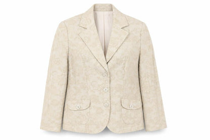 Womens UK Size 16 FRANK WALDER Beige Jacket