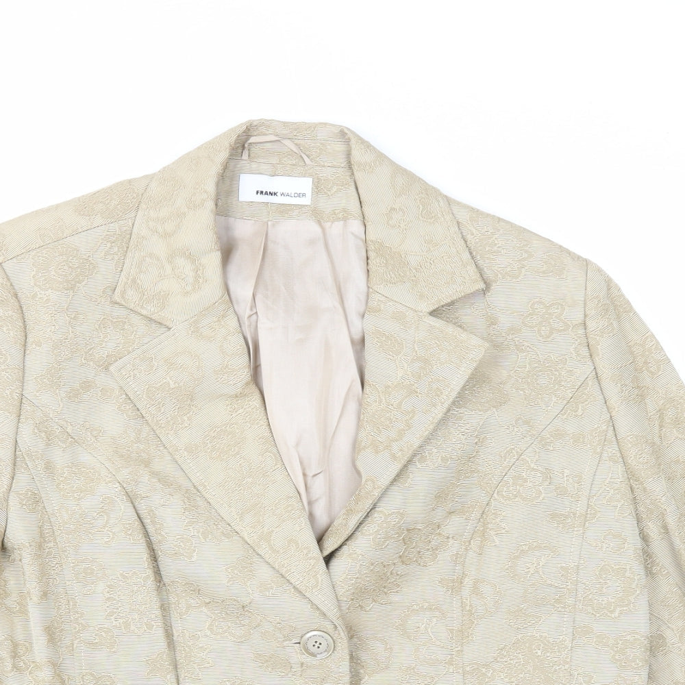 Womens UK Size 16 FRANK WALDER Beige Jacket