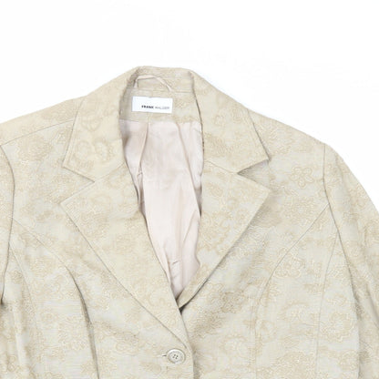 Womens UK Size 16 FRANK WALDER Beige Jacket