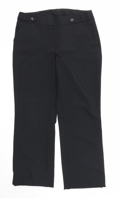 Womens UK Size 10 Dorothy Perkins Regular Fit  Black Trousers