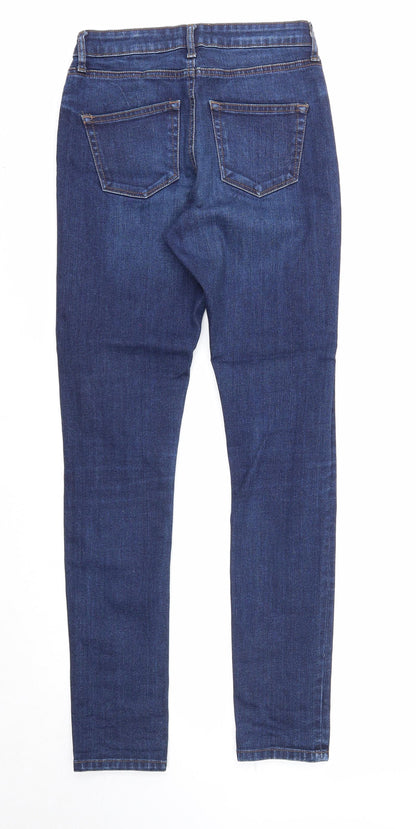 Womens UK Size 8 Miss Denim Regular Fit Straight Blue Jeans