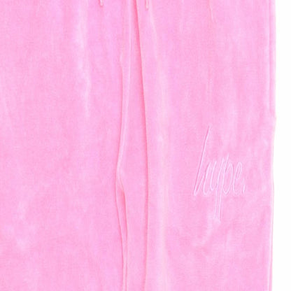 Hype Girls Pink Cotton Jogger Trousers Size 13 Years Regular Drawstring
