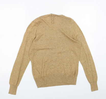 NEXT Womens Beige Scoop Neck Acrylic Pullover Jumper Size 12