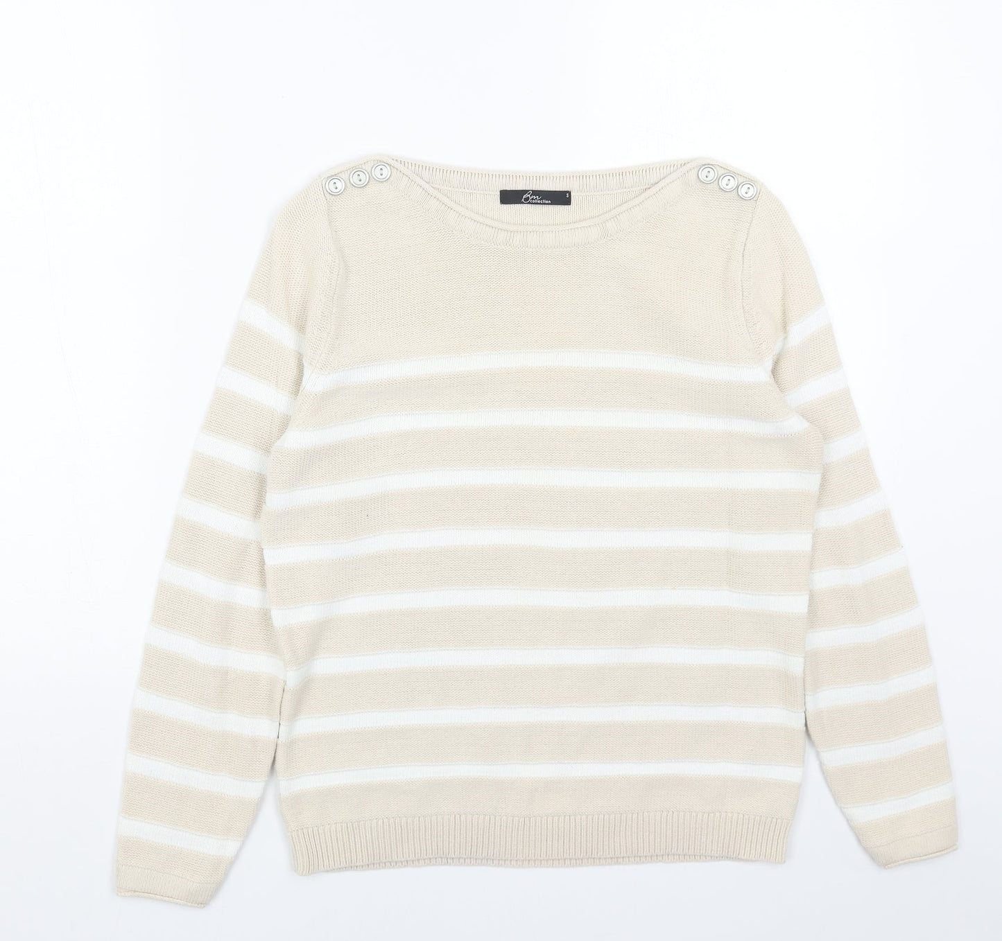 Womens UK Size S BHS Beige Pullover Jumper