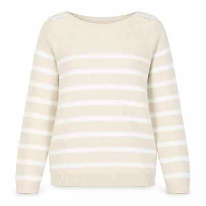 Womens UK Size S BHS Beige Pullover Jumper