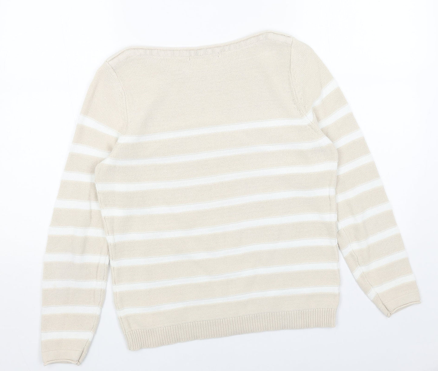 Womens UK Size S BHS Beige Pullover Jumper
