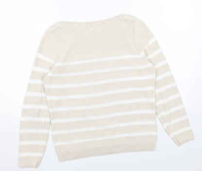 Womens UK Size S BHS Beige Pullover Jumper