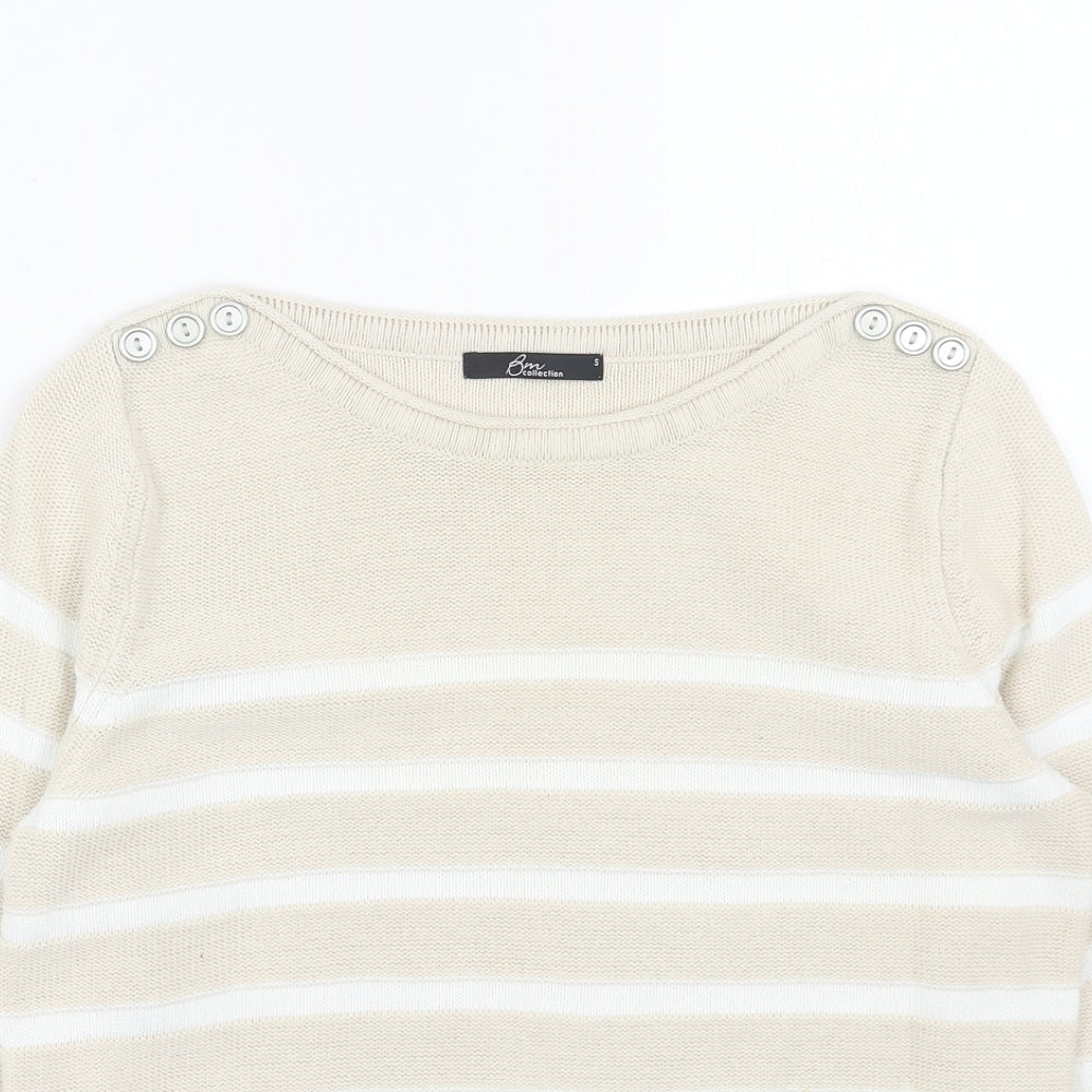 Womens UK Size S BHS Beige Pullover Jumper