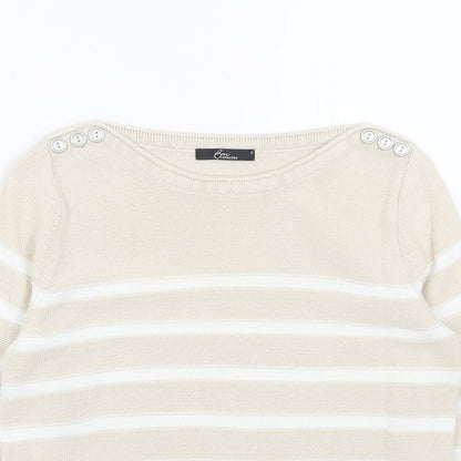 Womens UK Size S BHS Beige Pullover Jumper