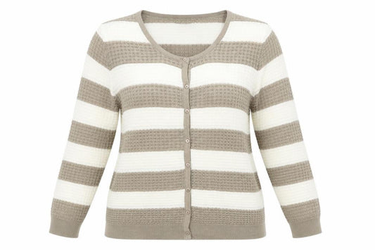 Womens UK Size M PLUM TREE Brown Cardigan Jumper
