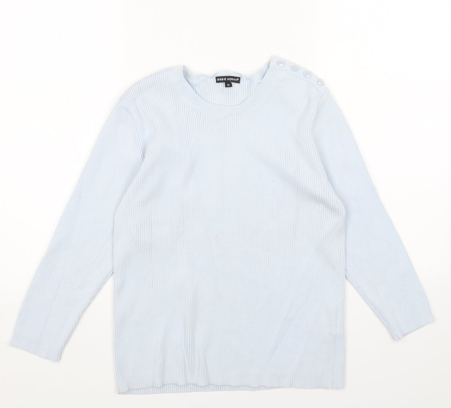 Womens UK Size M Debbie Morgan Blue Pullover Jumper