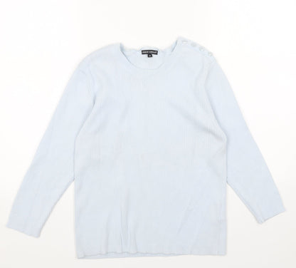 Womens UK Size M Debbie Morgan Blue Pullover Jumper