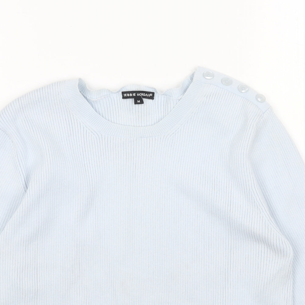 Womens UK Size M Debbie Morgan Blue Pullover Jumper