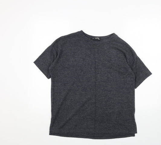 Primark Womens Grey Round Neck Acrylic Pullover Jumper Size S