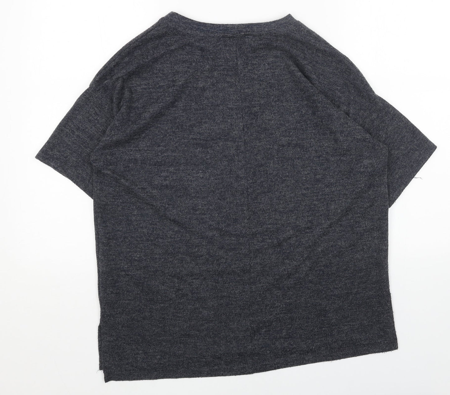 Primark Womens Grey Round Neck Acrylic Pullover Jumper Size S