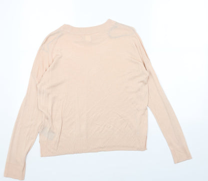 Womens UK Size S H&M Pink Pullover Jumper