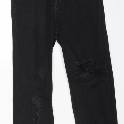 H&M Womens Black Cotton Skinny Jeans Size 25 in L30 in Regular Button