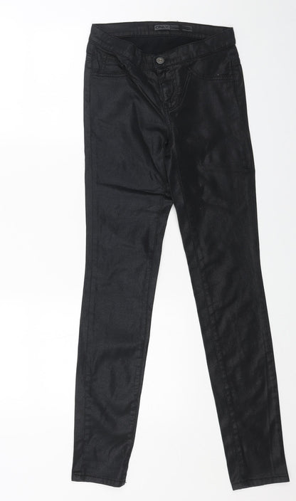 Only Womens Black Cotton Skinny Jeans Size 26 L32 in Regular Button