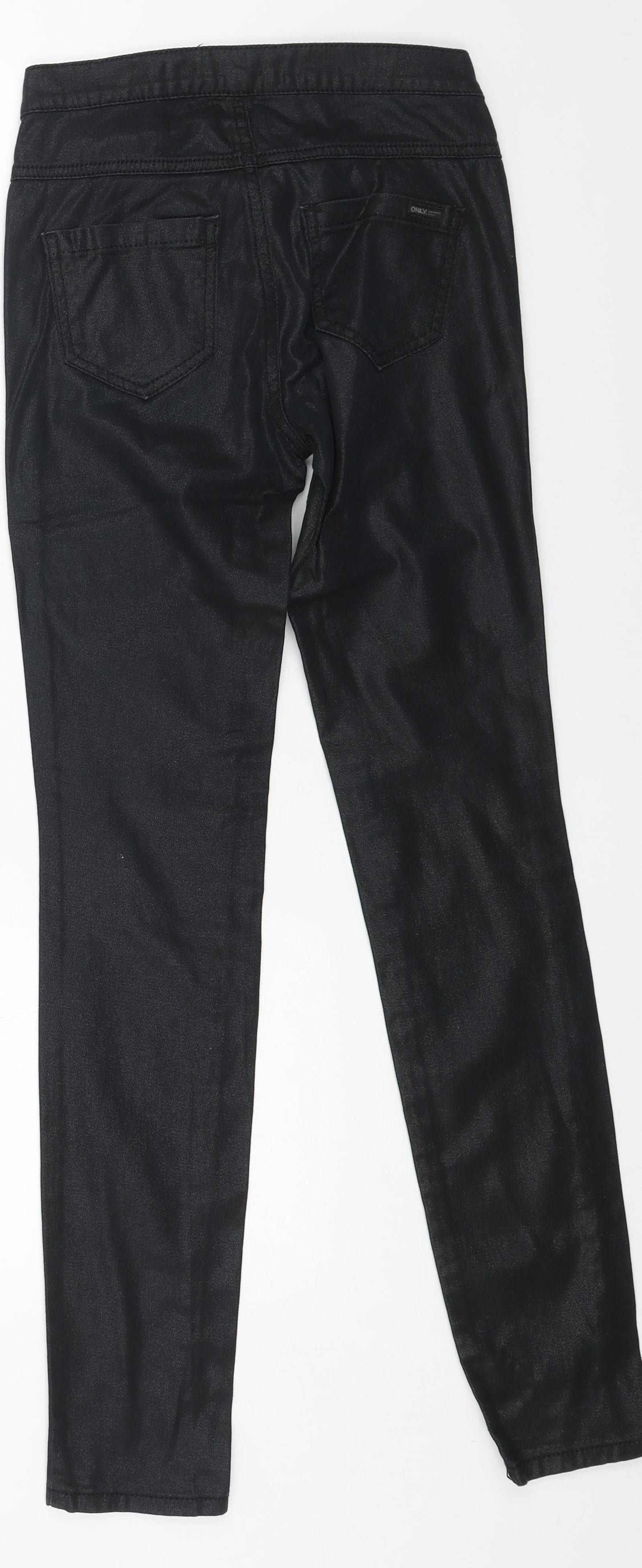 Only Womens Black Cotton Skinny Jeans Size 26 L32 in Regular Button