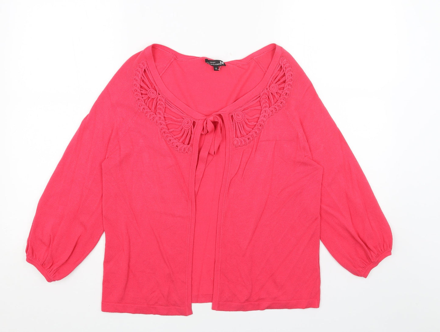 Womens UK Size 12 Papaya Pink Pullover Jumper