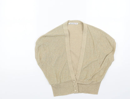 Womens UK Size M Select Gold Cardigan Jumper
