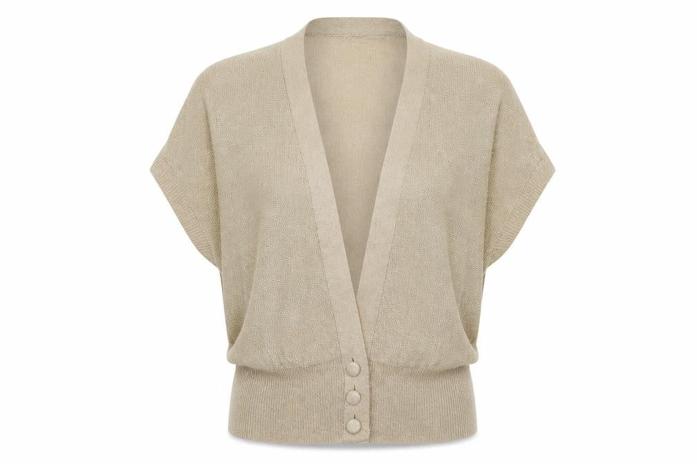 Womens UK Size M Select Gold Cardigan Jumper