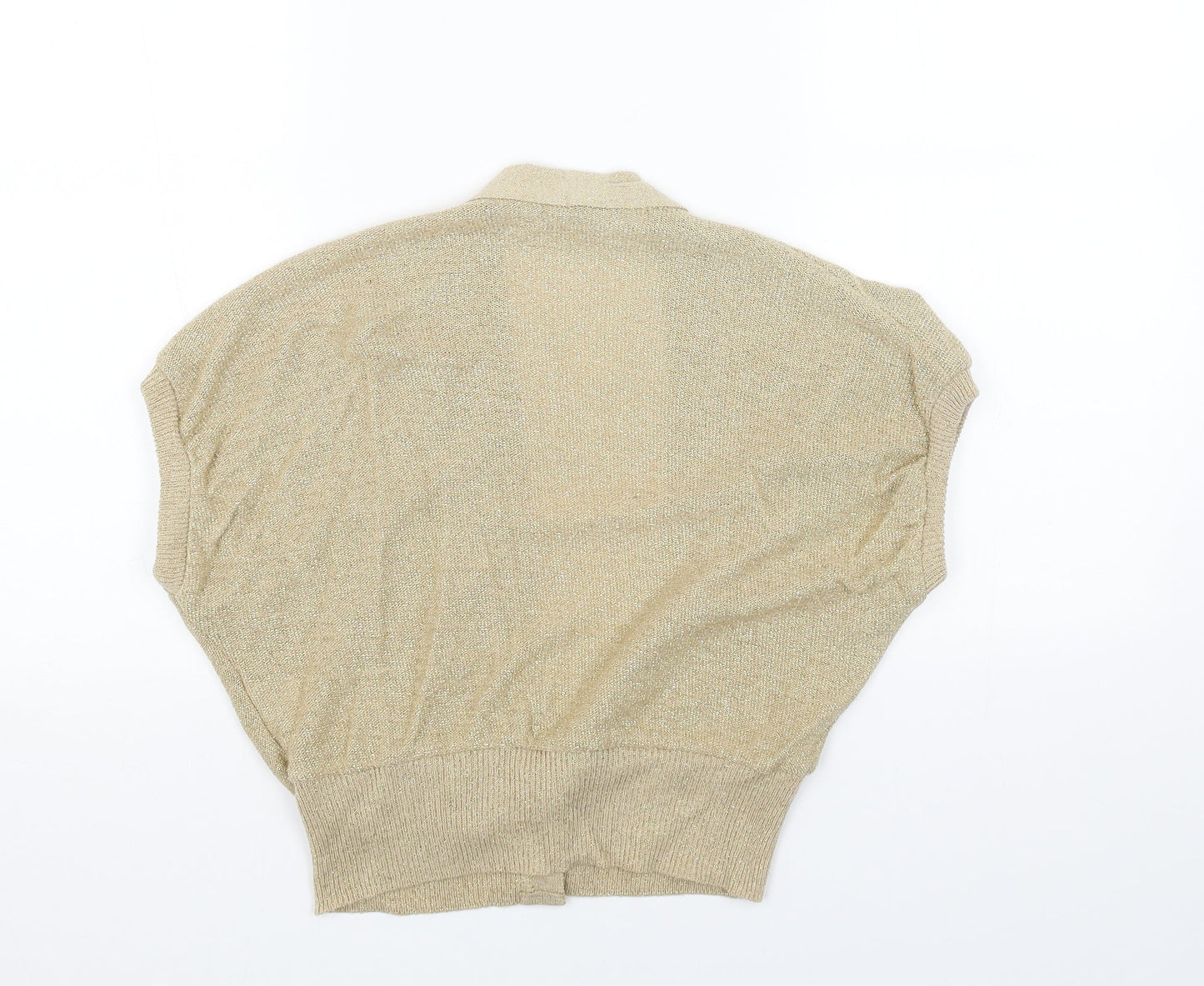 Womens UK Size M Select Gold Cardigan Jumper