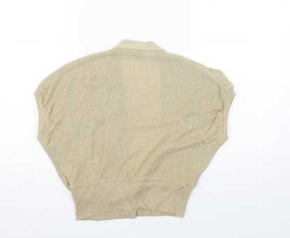 Womens UK Size M Select Gold Cardigan Jumper