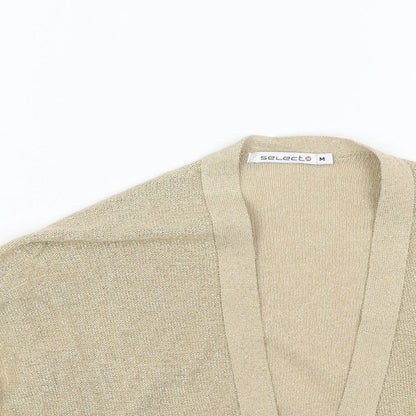 Womens UK Size M Select Gold Cardigan Jumper