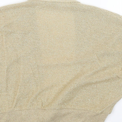 Womens UK Size M Select Gold Cardigan Jumper
