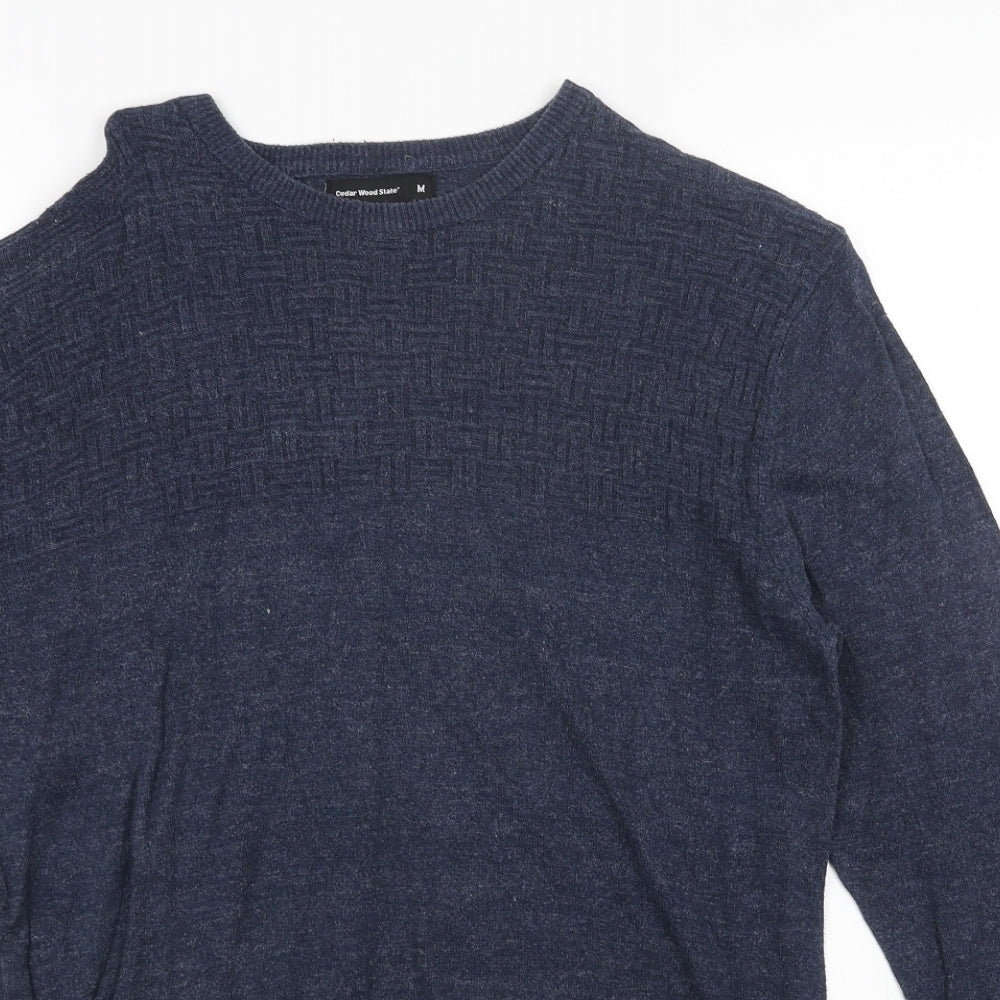 Womens UK Size M Cedar Wood State Blue Pullover Jumper