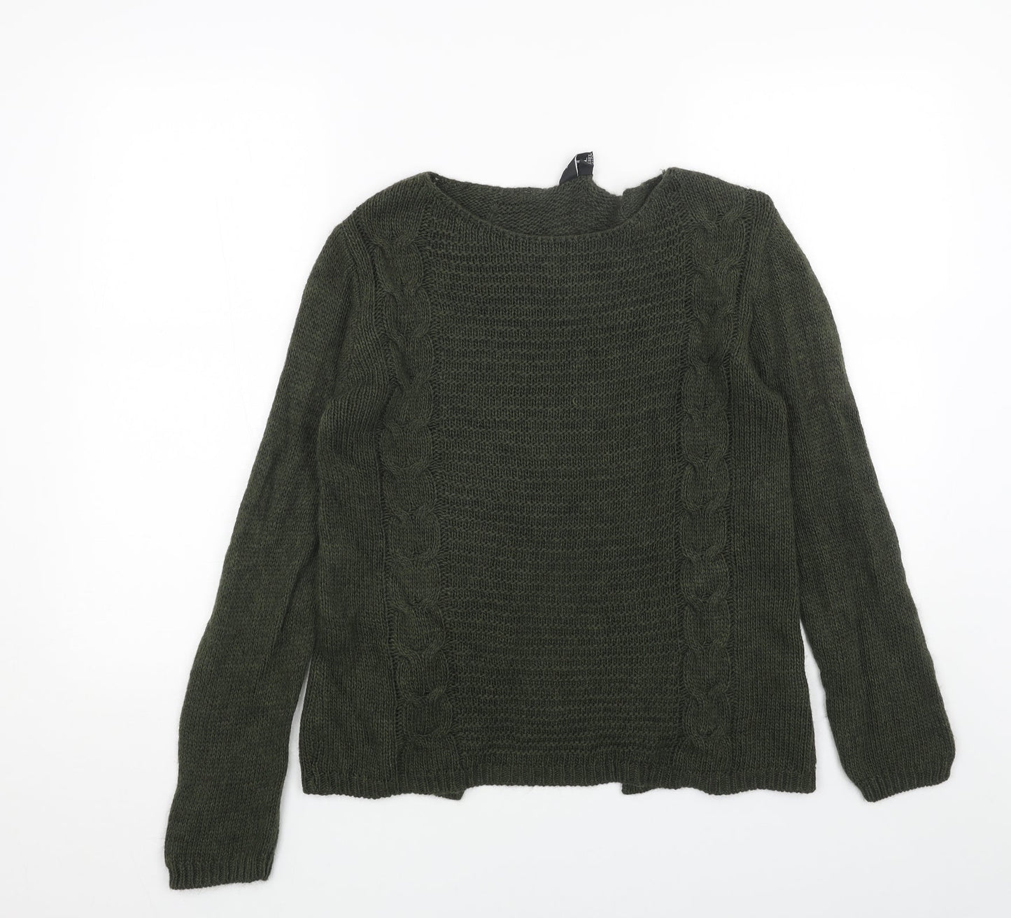 Womens UK Size 8 Izabel London Green Pullover Jumper