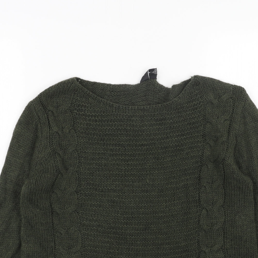 Womens UK Size 8 Izabel London Green Pullover Jumper